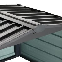 Garaż dla robota koszącego, zadaszenie metalowe