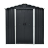 Abri de jardin anthracite 131 x 194 x 184 cm abri de jardin, remise, métal
