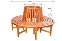 Panchina ad albero, Panchina rotonda, Panchine da giardino di diverse dimensioni in legno