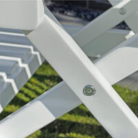 Garden bench, wooden bench, white, bench with table