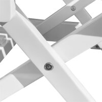 Ławka ogrodowa, ławka drewniana, biała, ławka z stolikiem