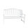 Garden bench, wooden bench, white, seat bench with table