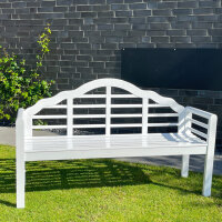 Banc de jardin, banc en bois, blanc, banc de siège, 3 places