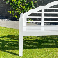 Tuinbank, houten bank, wit, zitbank, 3-zitter