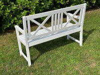 Tuinbank Bank, houten bank, wit, zitbank, 2-zitter