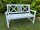 Banc de jardin, banc en bois, blanc, banc, 2 places