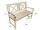 Banc de jardin, banc en bois, blanc, banc, 2 places