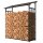 Metall Kaminholzregal Anthrazit XXL 185 x 70 x 193,5 cm mit Dach