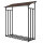 Metall Kaminholzregal Anthrazit XXL 185 x 70 x 193,5 cm mit Dach