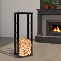 Kaminholzregal, Metall Brennholzregal 40 x 25 x 100 cm