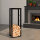 Houtopslagrek, metalen brandhoutrek 40 x 25 x 100 cm
