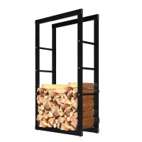 Kaminholzregal, Metall Brennholzregal 60 x 25 x 100 cm
