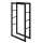 Houtopslagrek, Metalen Brandhoutrek 60 x 25 x 100 cm