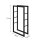 Kaminholzregal, Metall Brennholzregal 60 x 25 x 100 cm