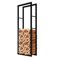 Kaminholzregal, Metall Brennholzregal 60 x 25 x 150 cm