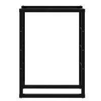 Estante para leña, estante de metal para leña 80 x 25 x 100 cm
