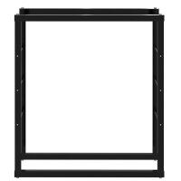 Kaminholzregal, Metall Brennholzregal 100 x 25 x 100 cm