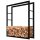 Kaminholzregal, Metall Brennholzregal 100 x 25 x 100 cm