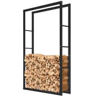 Brændeholder, Metal Brændeholder 100x25x150 cm