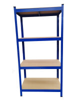 SET 2x Heavy Duty Shelf 80 x 40 x 160 cm, blue painted
