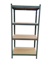 Zware metalen rek 80 x 40 x 160 cm, grijs gelakt