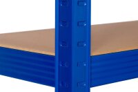 SET 2x Schwerlastregal, 90x40x180 cm, blau lackiert