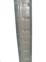 SET 2x Schwerlastregal, 90x40x180 cm, grau lackiert