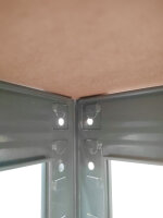 SET 2x Zware Regale, 90 x 40 x 180 cm, grijs gelakt