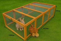 Enclos extérieur pour lapins "nature" 181 x 100 x 48,5 cm