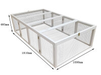 Recinto per conigli "bianco" 181 x 100 x 48,5 cm