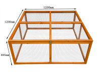 Hasen Kaninchen Freigehege "natur" 120 x 120 x...