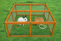 Rabbit Outdoor Run "natural" 120 x 120 x 48.5 cm