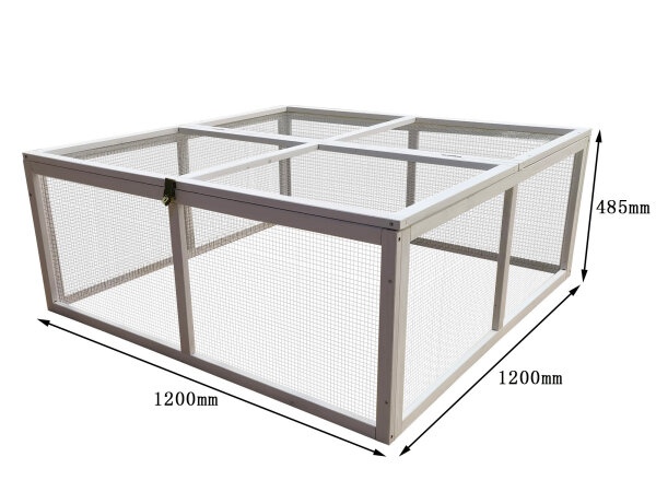 Enclos pour lapins "blanc" 120 x 120 x 48,5 cm