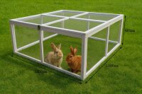 Conejo cercado "blanco" 120 x 120 x 48,5 cm