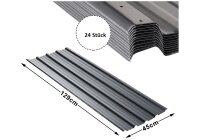 Set di lamiere trapezoidali 24 pezzi, antracite