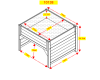 Giardino rialzato e garage per robot tosaerba in legno di abete, resistente agli agenti atmosferici, incluso vaso per piante 79 x 73 x 56 cm