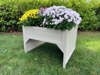 Giardino rialzato e garage per robot tosaerba in legno di abete, resistente agli agenti atmosferici, incluso vaso per piante 79 x 73 x 56 cm