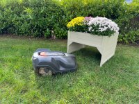 Hochbeet und Mähroboter-Garage aus Fichtenholz, wetterbeständig, inkl. Pflanzkasten