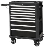 Tool cart with 9 drawers, black