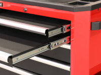 Carrello attrezzi con 9 cassetti, rosso