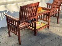 Banc de jardin avec table, 2 places banc double