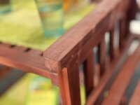 Banco de jardín con mesa, banco de 2 plazas