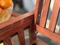 Garden bench with table, 2-seater double bench