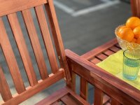 Ławka ogrodowa z stołem, podwójna ławka dla 2 osób