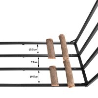 Metaal Houtrek Antraciet 130 x 70 x 185 cm met Dak